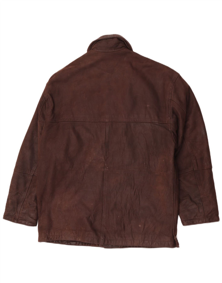 Vintage Herren Lederjacke IT 48 Mittelbraunes Leder