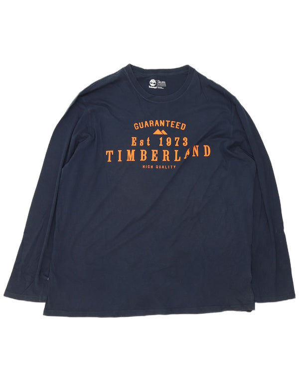 Timberland Herren Regular Fit Graphic Top Langarm 3XL Marineblau Baumwolle