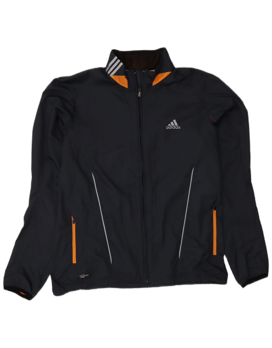 Adidas Clima Proof Herren-Trainingsanzugoberteil, Mittelgrau, Farbblock