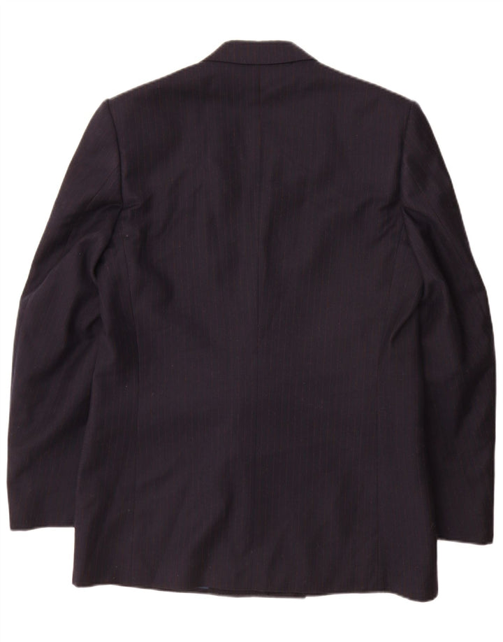 Vesmoda Herren-Blazer, zweireihig, Gr. 38, mittelblau, Nadelstreifen