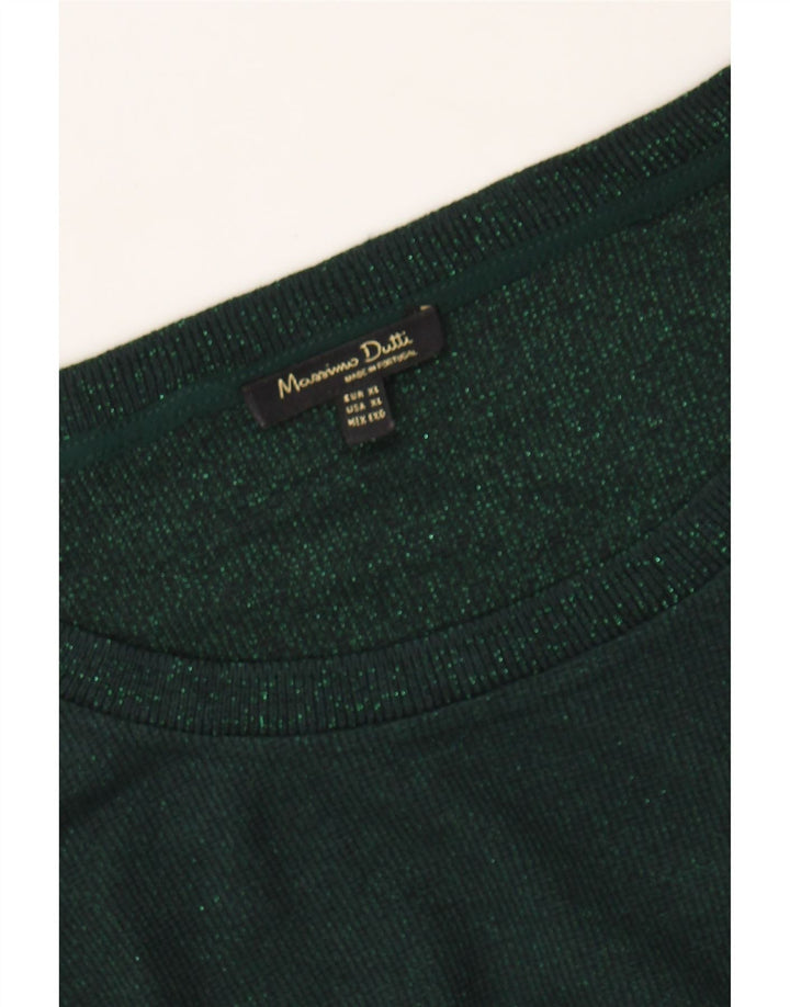 MASSIMO DUTTI Womens Top 3/4 Sleeve UK 18 XL Green Vintage Massimo Dutti and Second-Hand Massimo Dutti from Messina Hembry 
