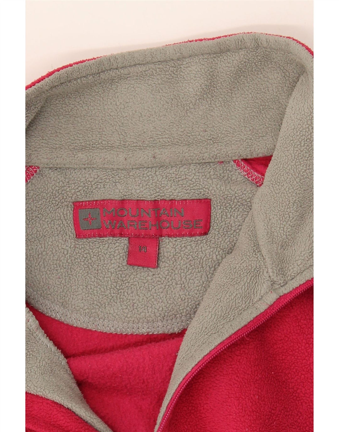 MOUNTAIN WAREHOUSE Womens Fleece Jumper UK 14 Large Red Colourblock Vintage Mountain Warehouse and Second-Hand Mountain Warehouse from Messina Hembry 