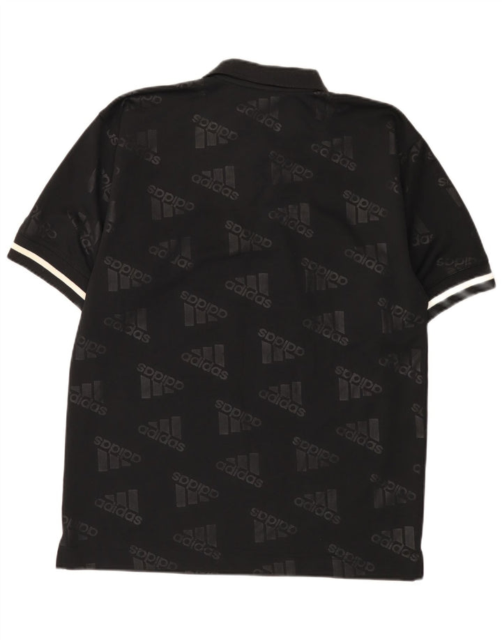 Adidas Herren-Poloshirt mit Grafik, UK 36/38, Größe S, Schwarz, Polyester