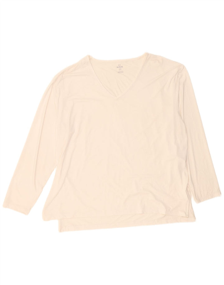 Under Armour Damen Top Langarm UK 18 XL Weiß Polyester