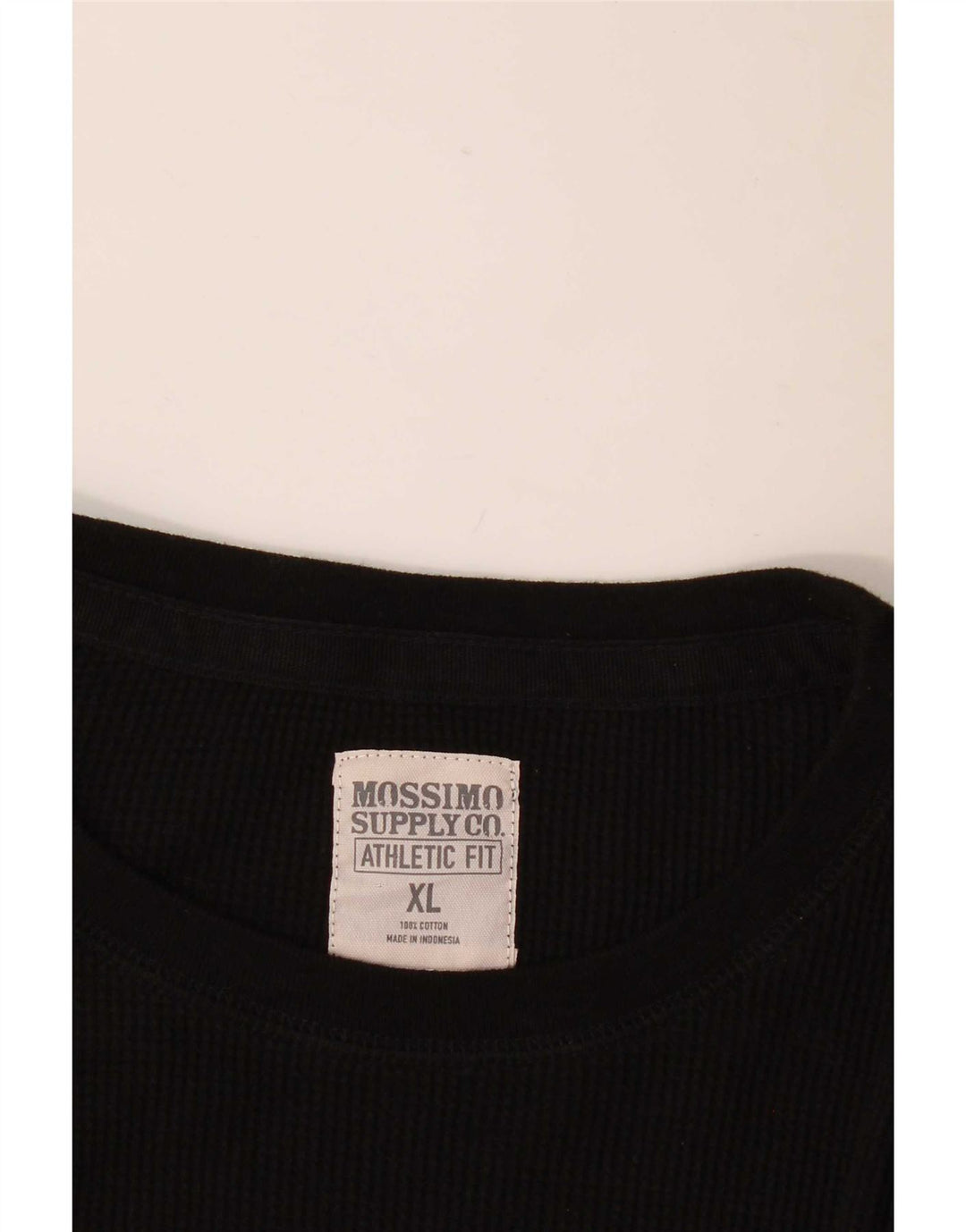 Mossimo Herren-Pullover mit Rundhalsausschnitt, XL, schwarze Baumwolle
