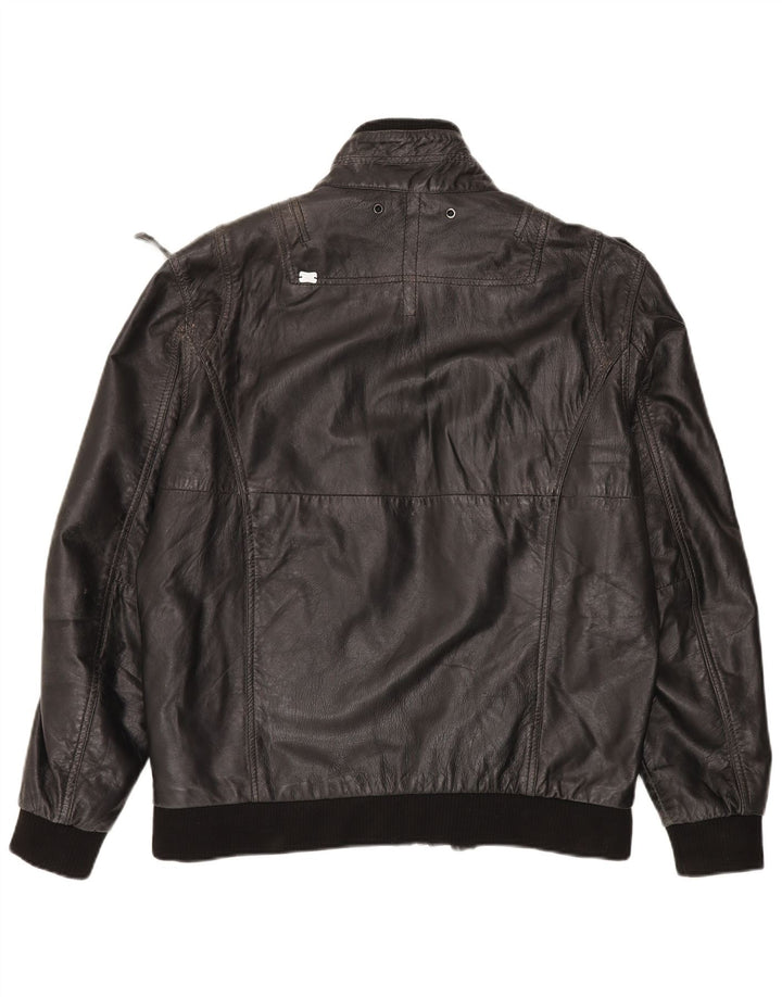 Vintage Herren Lederjacke UK 42 XL Schwarzes Leder