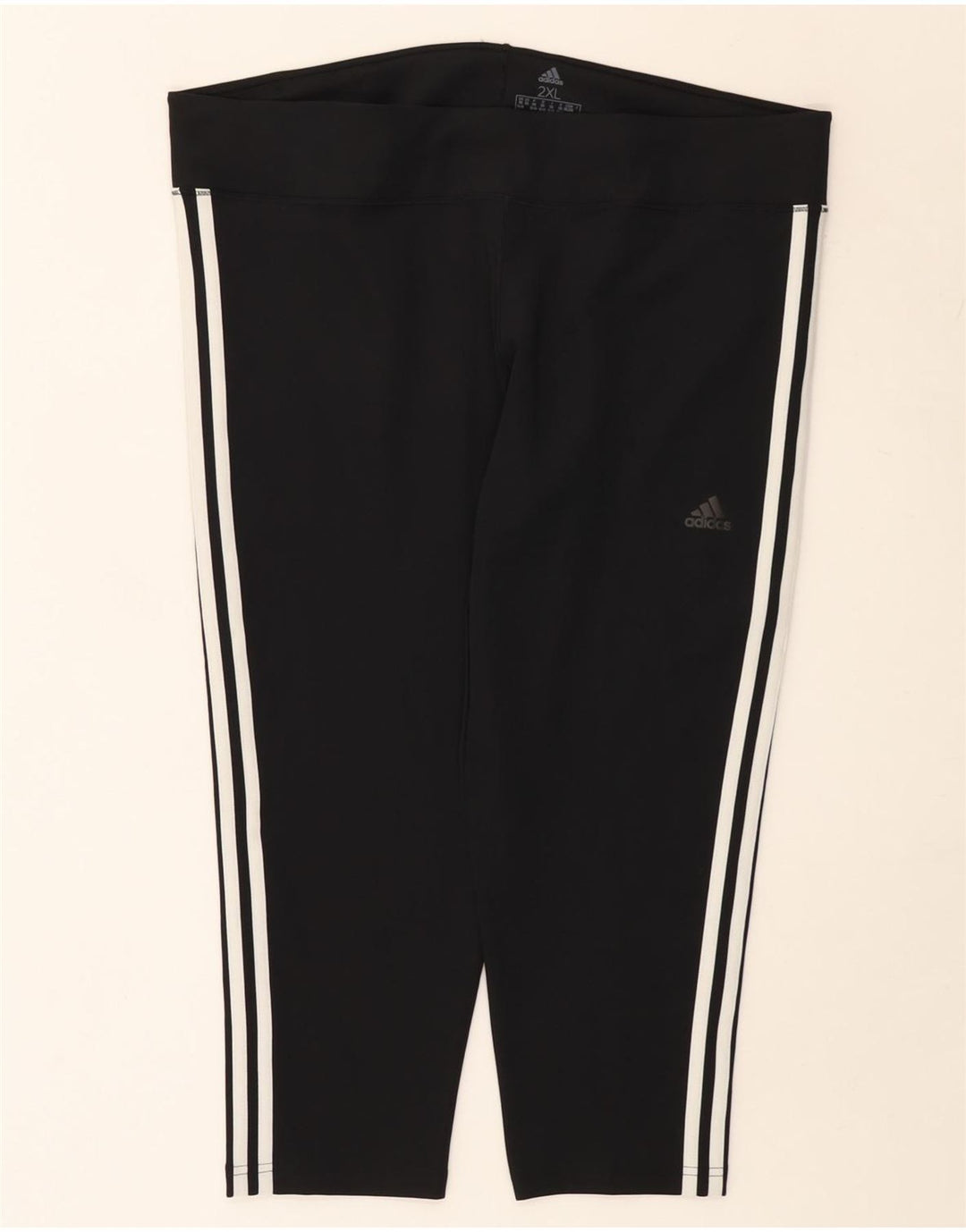 Adidas Damen Climalite Capri Leggings UK 24/26 2XL Schwarz Polyester