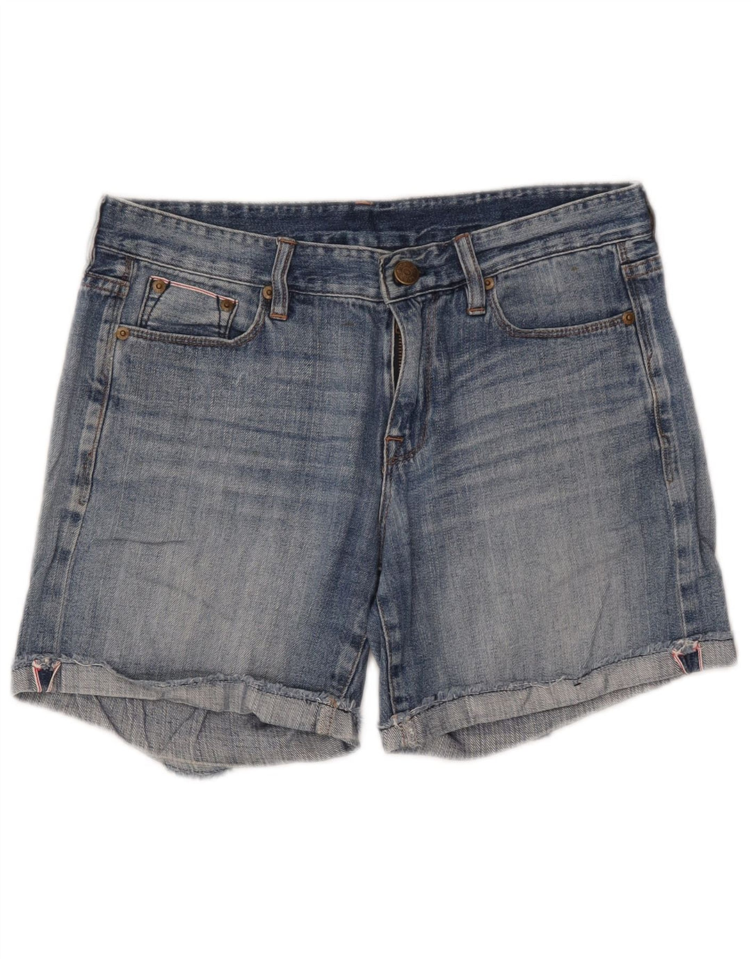 J. CREW Damen Jeansshorts W27 Small Blau Baumwolle