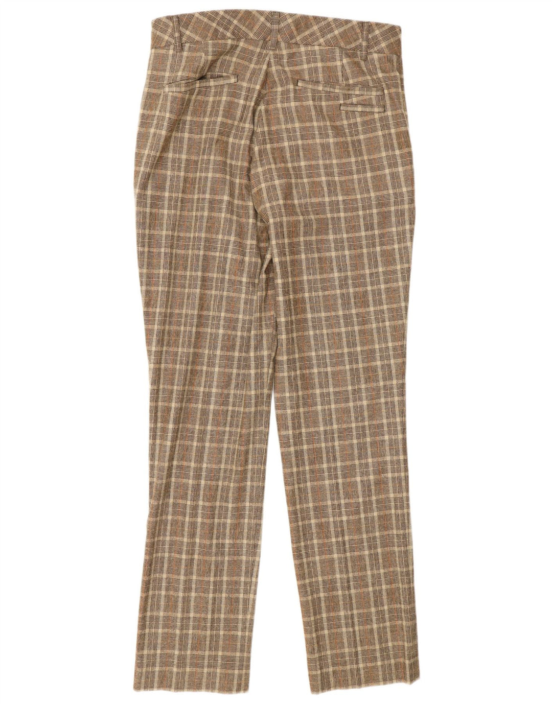 Ted Baker Herren Slim Fit Freizeithose W30 L32 Braun karierte Wolle