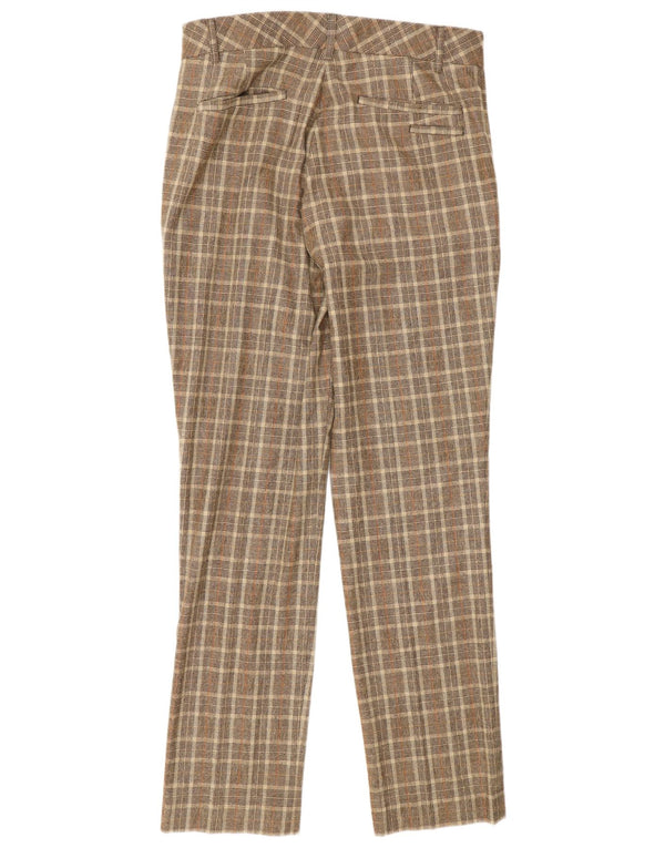 Ted Baker Herren Slim Fit Freizeithose W30 L32 Braun karierte Wolle