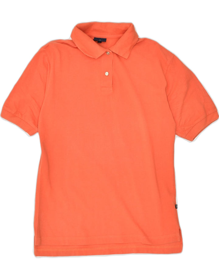 TRUSSARDI JEANS Womens Polo Shirt UK 6 XS Orange Cotton Classic | Vintage | Thrift | Second-Hand | Used Clothing | Messina Hembry 