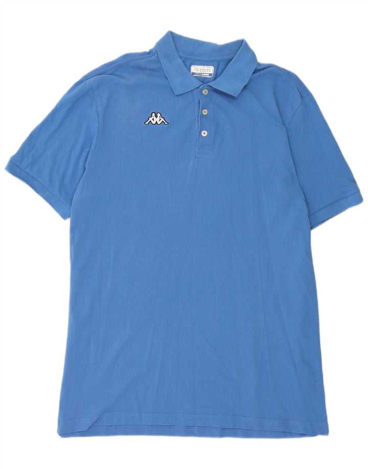Kappa Herren Poloshirt 3XL Blau Baumwolle