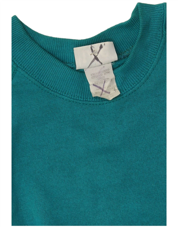 Lee Damen-Pullover mit Rundhalsausschnitt, UK 14, mittelblaue Baumwolle
