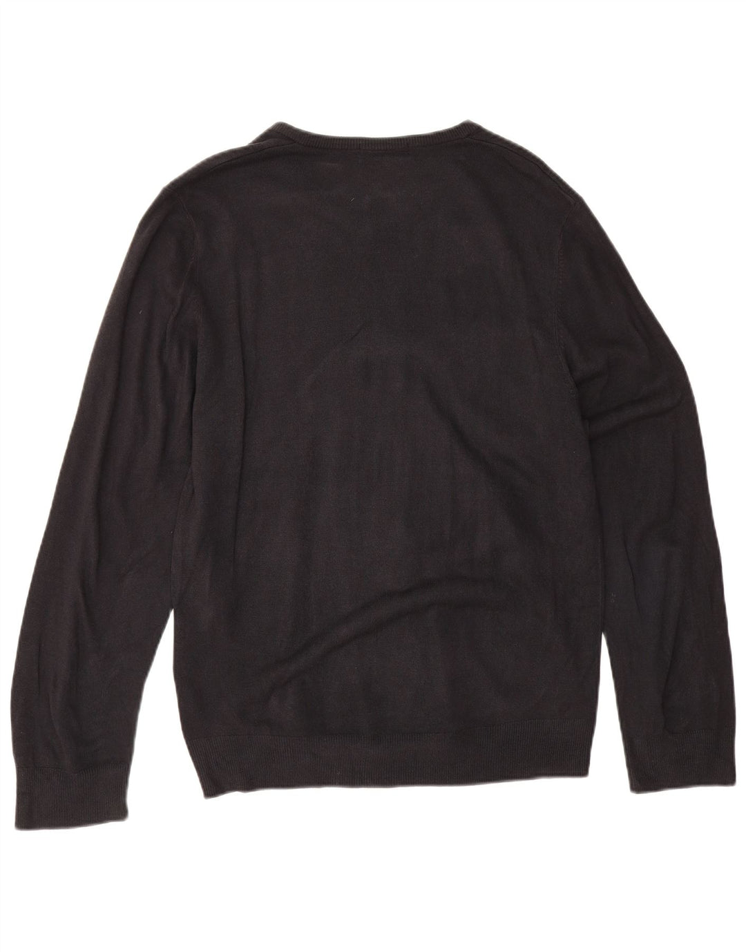 Marks & Spencer Herren Blue Harbour Pullover mit V-Ausschnitt, Größe L, Marineblau