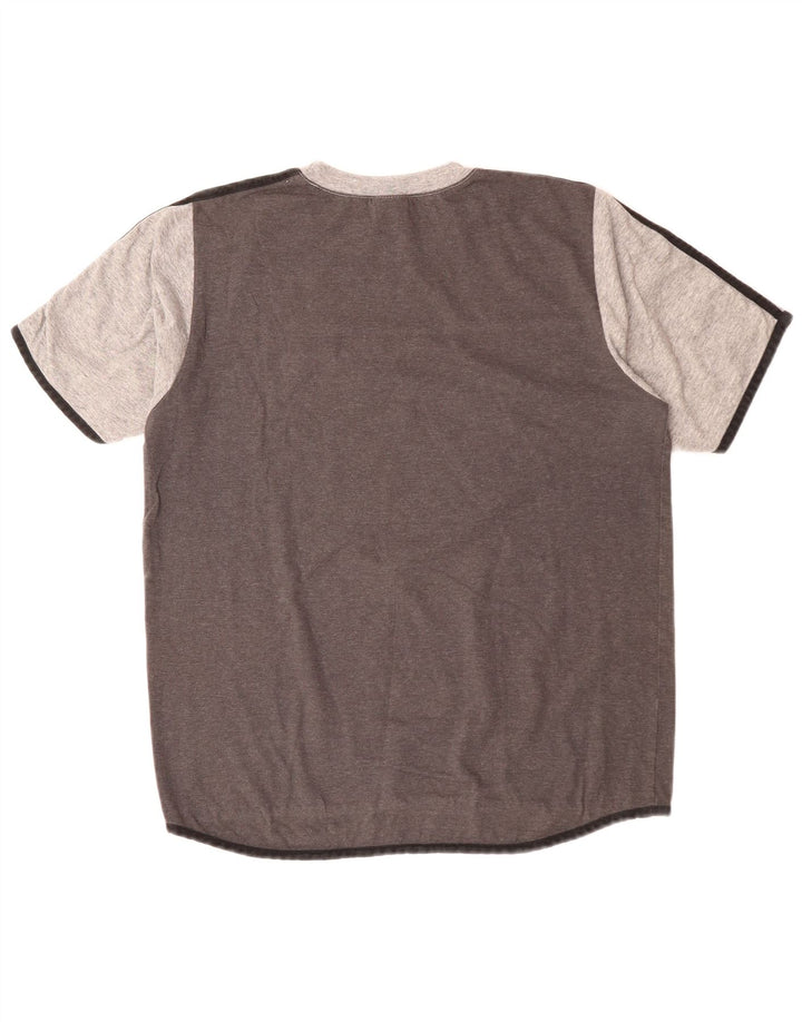 ARENA Herren-T-Shirt-Oberteil aus mittelgrauer Colourblock-Baumwolle