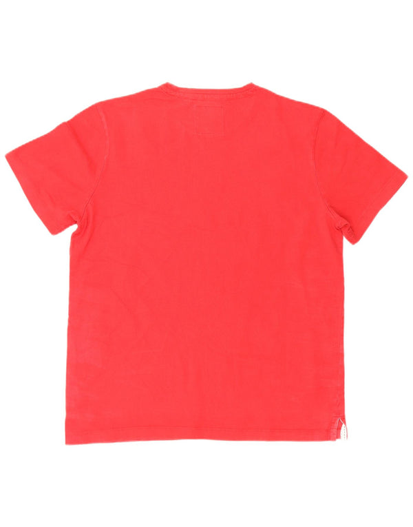Crew Clothing Herren T-Shirt Top Large Rot Baumwolle
