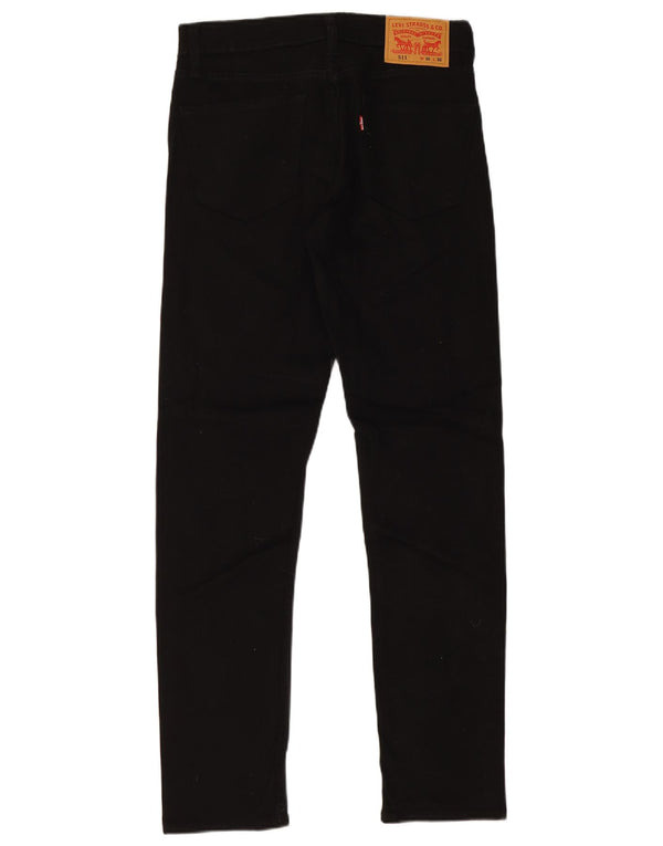 Levi's Herren 511 Slim Jeans W30 L32 schwarze Baumwolle