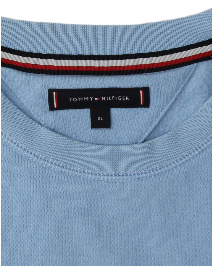 TOMMY HILFIGER Herren Grafik Sweatshirt Pullover XL Blau Baumwolle