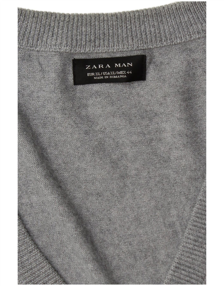 Zara Herren Strickjacke XL Grau