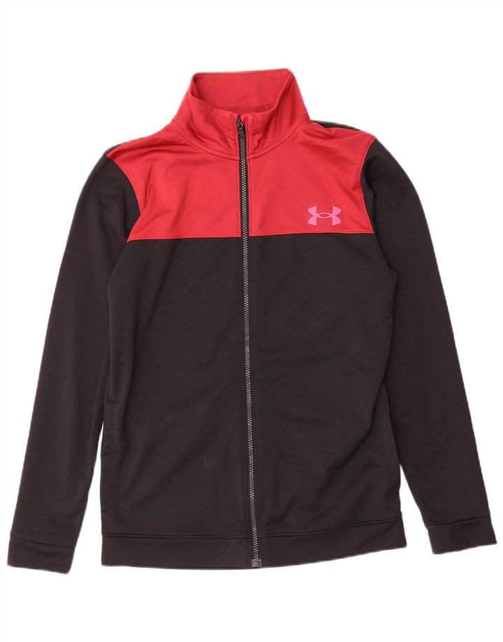 Under Armour Herren-Trainingsanzugoberteil, Jacke, Größe S, Schwarz, Colourblock-Polyester
