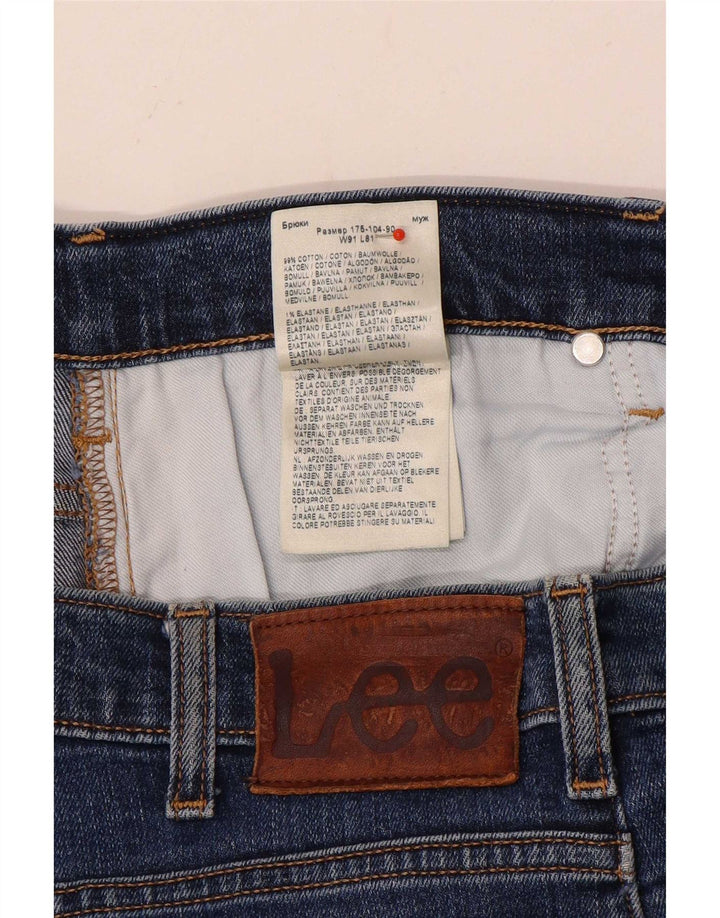Lee Herren Brooklyn Straight Jeans W36 L32 Blaue Baumwolle