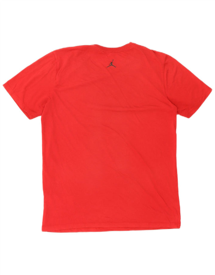 JORDAN Herren-T-Shirt mit Dri-Fit-Grafik, mittelrote Baumwolle