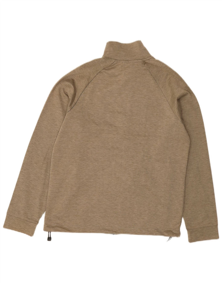 Zara Herren-Trainingsanzug-Oberteil, Jacke, klein, Khaki, geflecktes Polyester