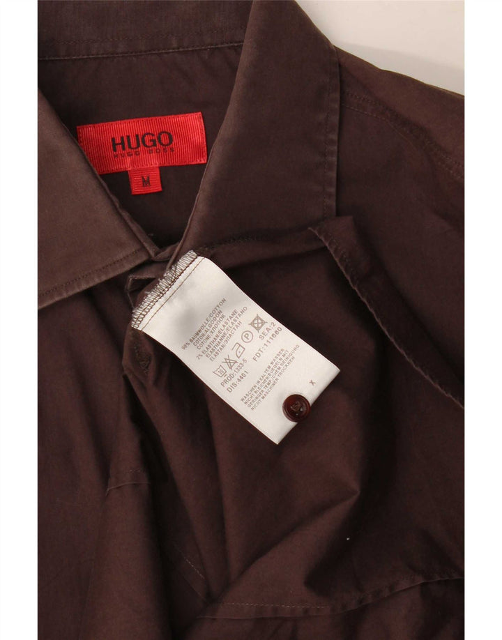 Hugo Boss Herrenhemd mittelbraune Baumwolle