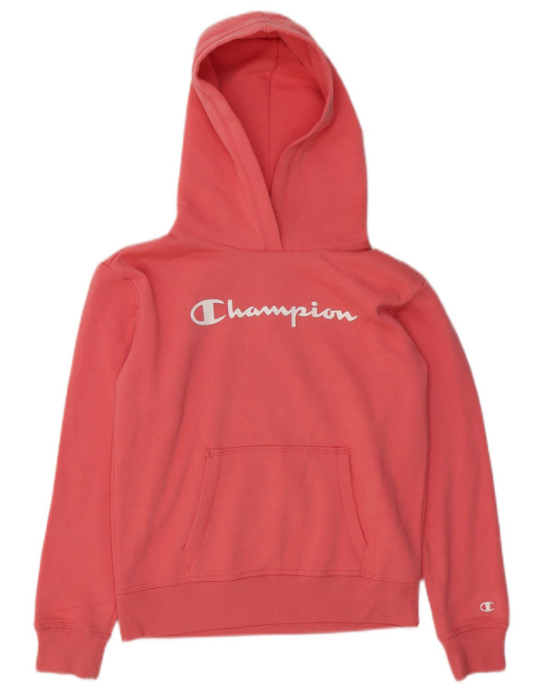 CHAMPION Kapuzenpullover mit Grafik für Mädchen, 11–12 Jahre, Größe L, Rosa, Baumwolle