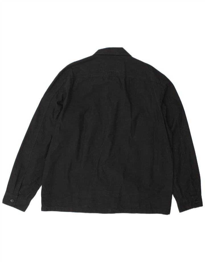 Calvin Klein Herrenhemd XL, schwarze Baumwolle