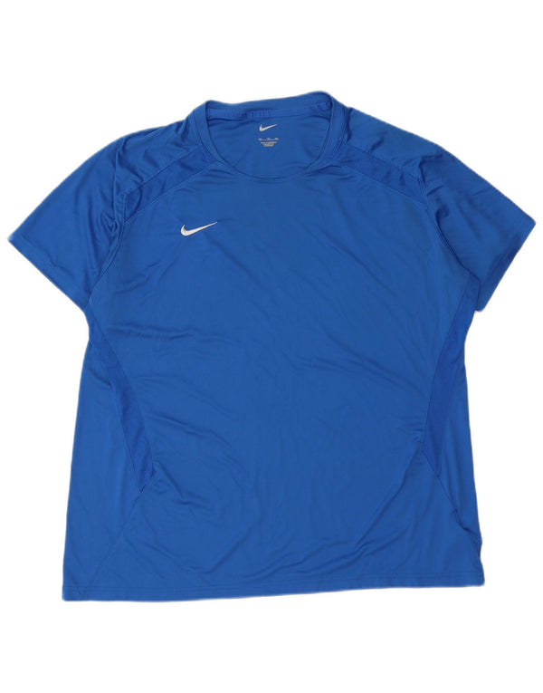 NIKE Herren T-Shirt Top 2XL Blau Polyester