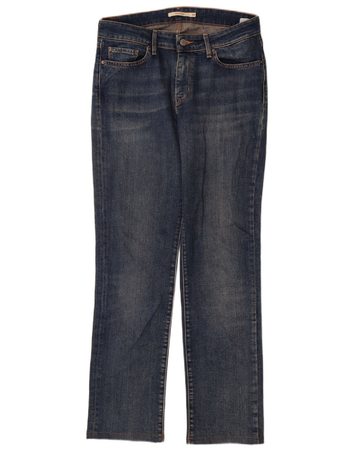Levi's Damen 714 Straight Jeans W29 L30 Blaue Baumwolle