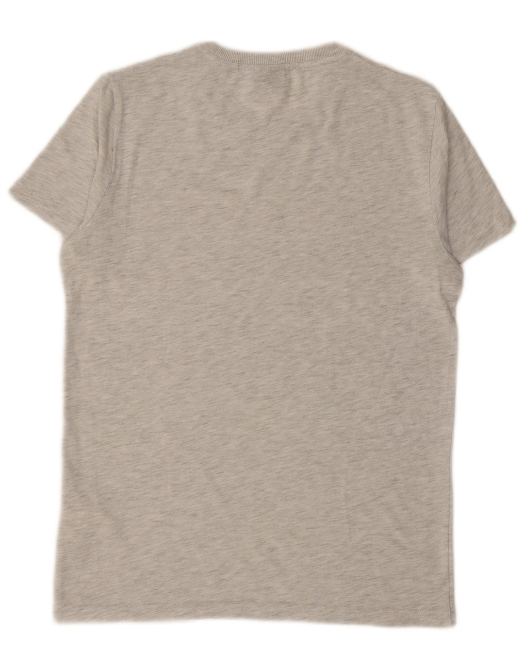 SUPERDRY Herren Grafik-T-Shirt-Oberteil aus mittelgrau gesprenkelter Baumwolle