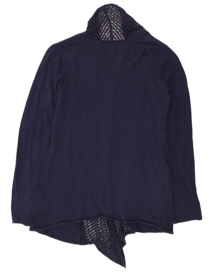 FAT FACE Offener Damen-Cardigan-Pullover, Gr. 10, Größe S, Marineblau, Baumwolle