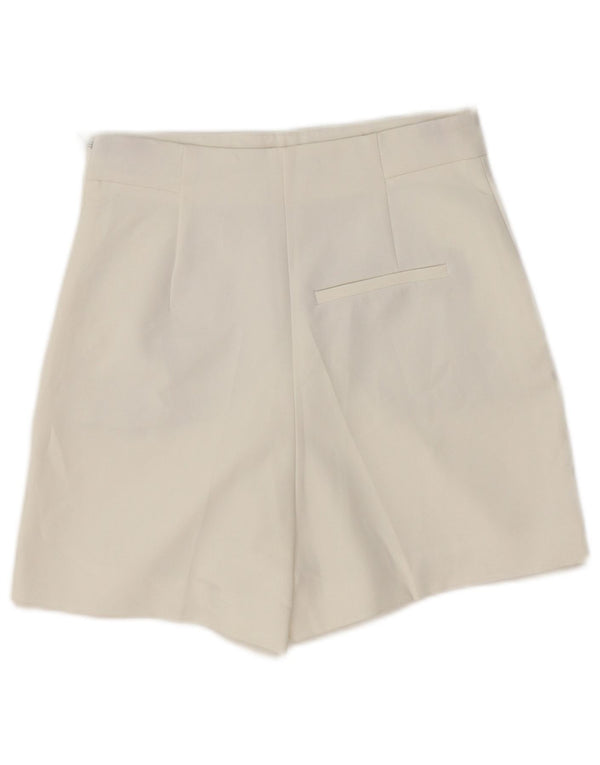Zara Damen Chino-Shorts mit hoher Taille, XS W24, Weiß