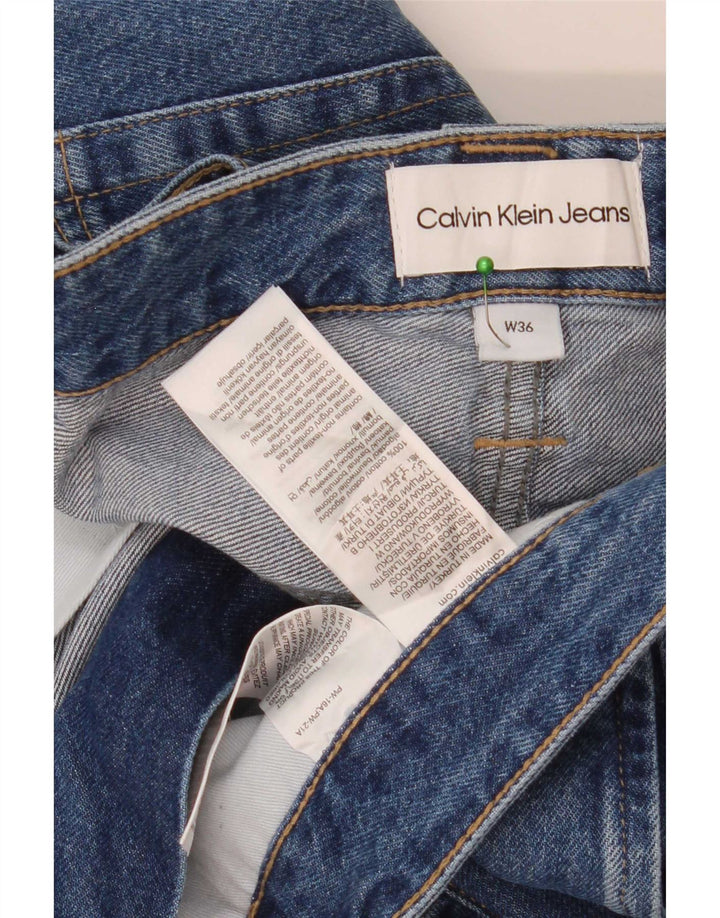 Calvin Klein Herren Denim Shorts W36 Große blaue Baumwolle