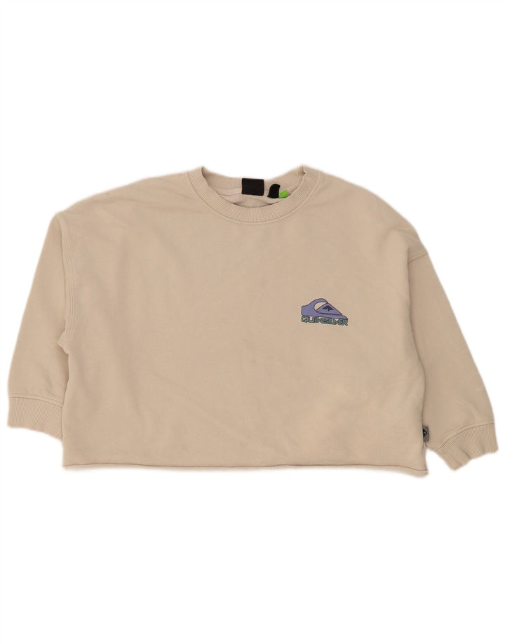 Animal Damen-Pullover, übergroßer Crop-Sweatshirt, Gr. 10, Größe S, gebrochenes Weiß