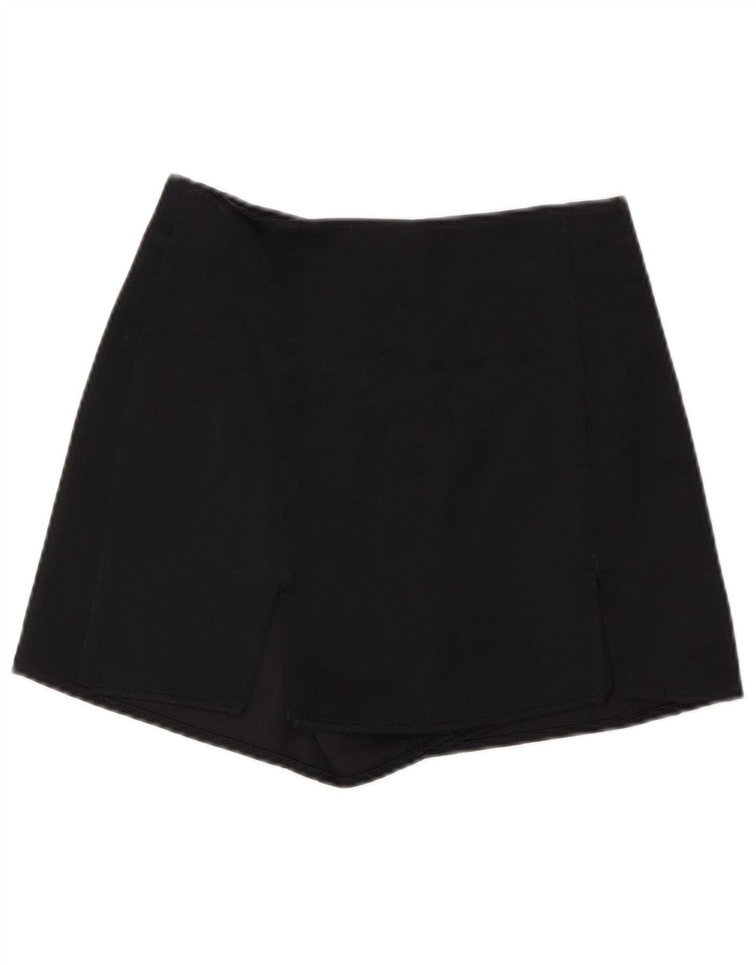 ZARA Damen Wickelrock XS W24 Schwarz Viskose