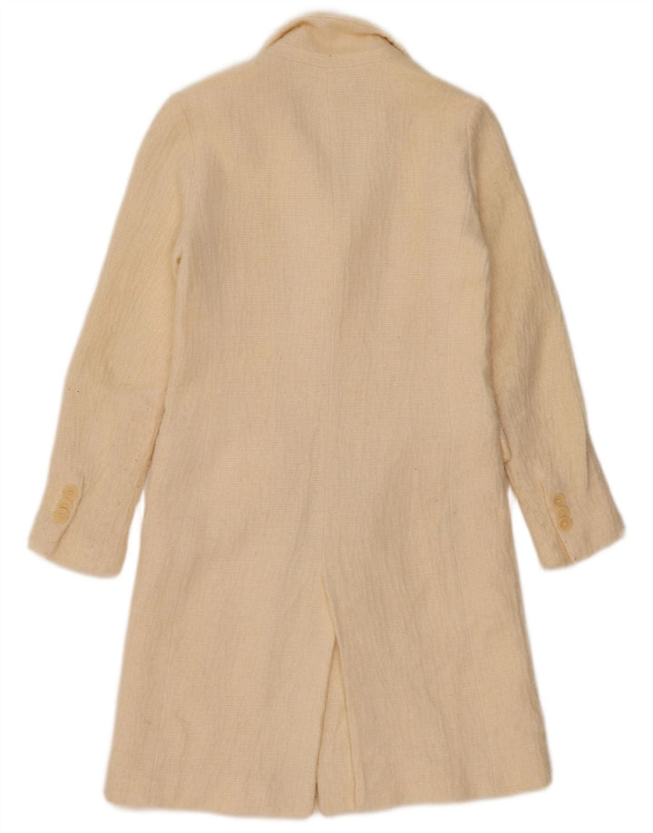 Zara Damen Mantel UK 6 XS Off White Wool