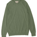 Marks & Spencer Herren-Pullover mit Rundhalsausschnitt, mittelgrüne Baumwolle