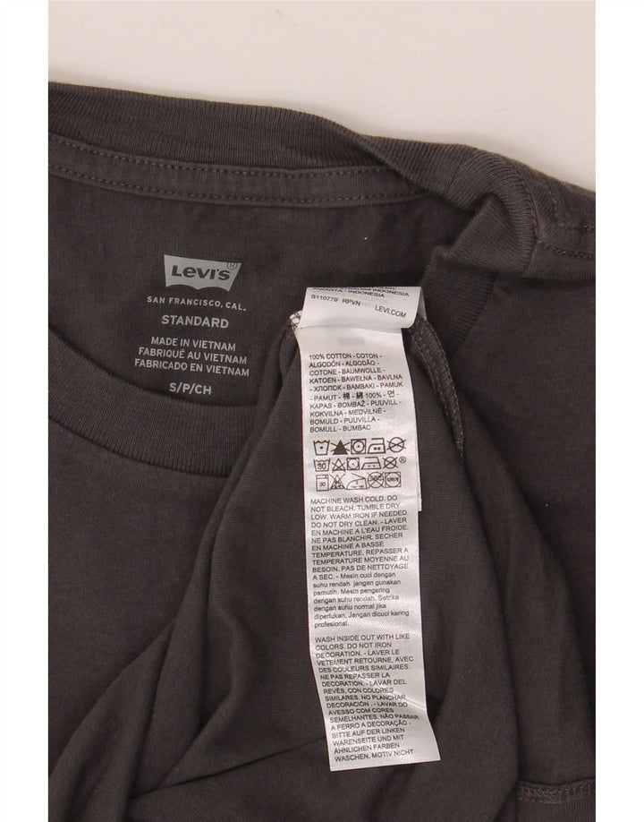 LEVI'S Herren-T-Shirt mit Standardgrafik, Größe S, Grau, Baumwolle
