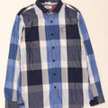 Tommy Hilfiger Herren-Hemd mit normaler Passform, groß, blau, kariert, Baumwolle