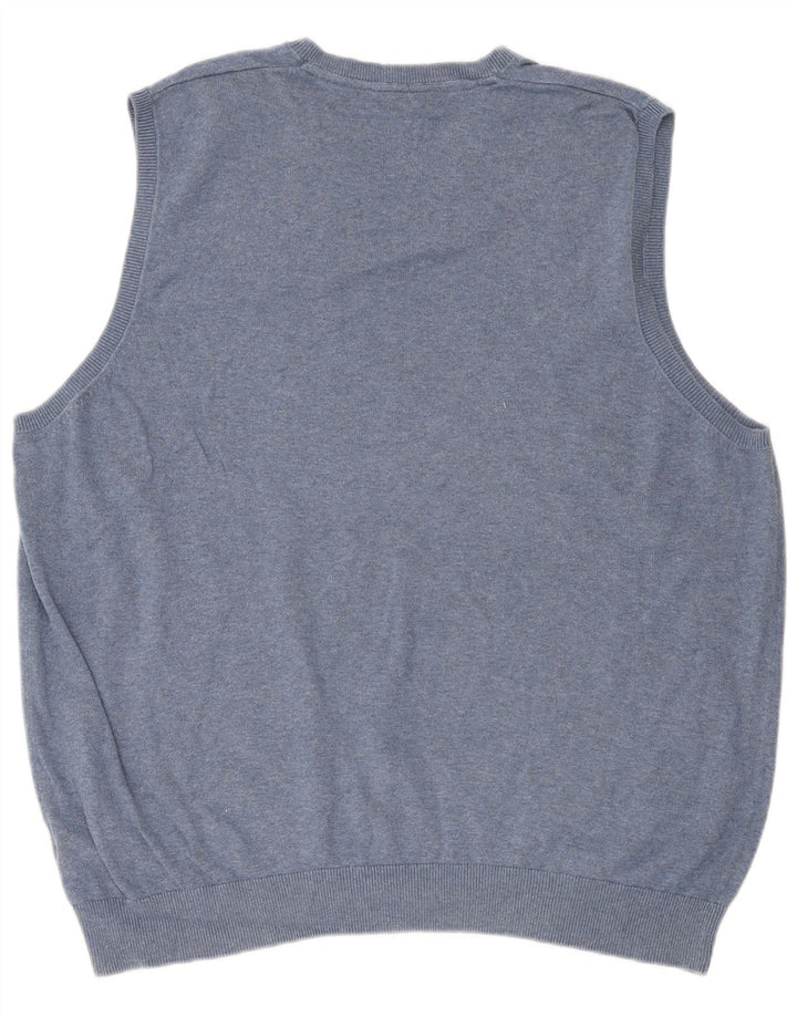 Marks & Spencer Herren Weste Tank Top 2XL Blau Baumwolle