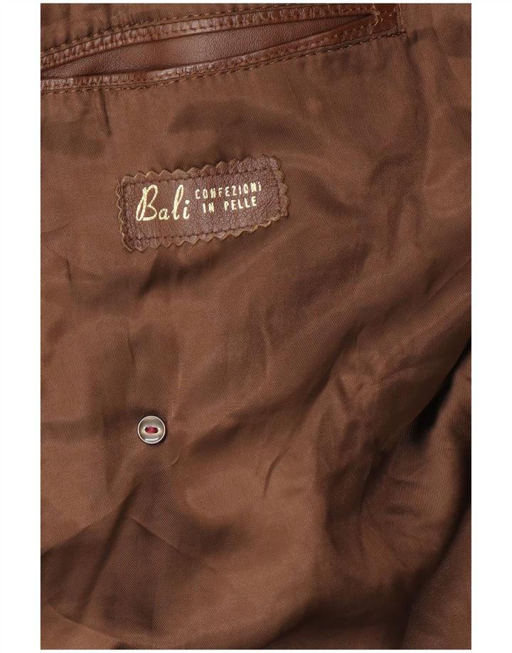 VINTAGE Herren Ledermantel UK 38 Mittelbraunes Leder