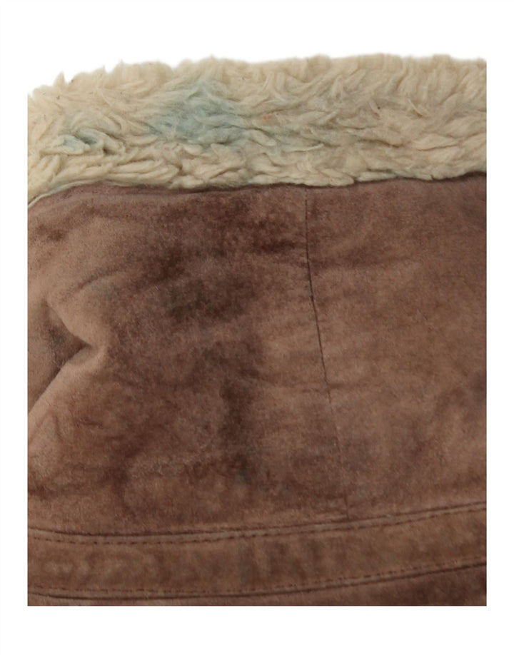 Oakwood Damen Sherpa Wildlederjacke UK 12 Mittelbraunes Leder