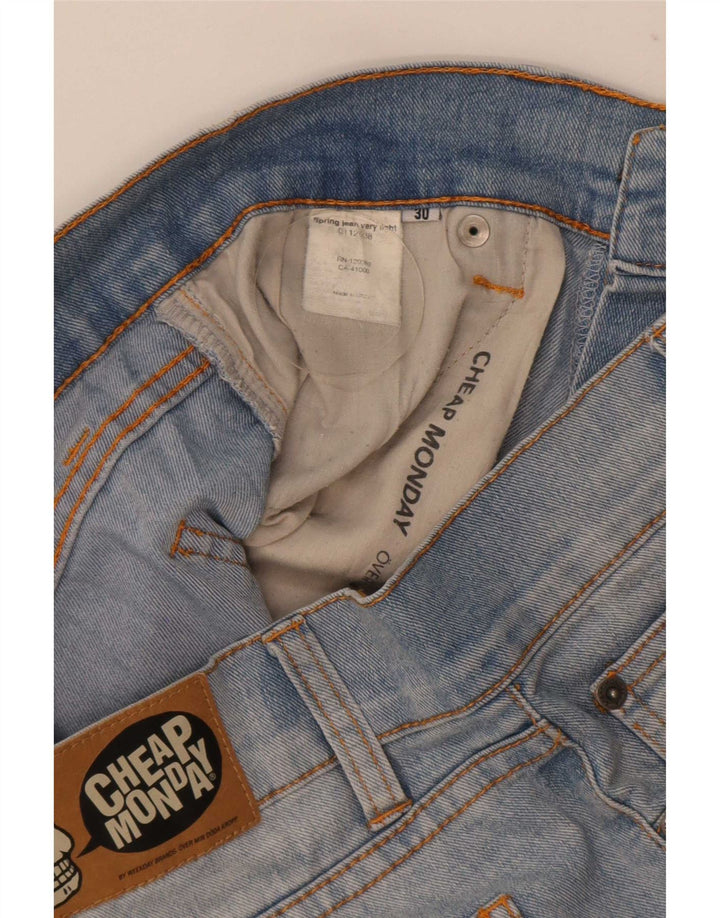 Cheap Monday Damen-Jeansshorts, mittelgroß, W30, Blau