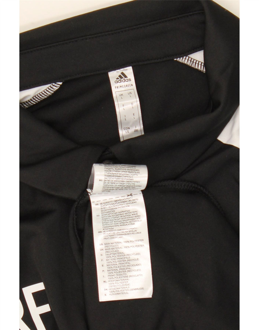 Adidas Herren-Poloshirt mit Grafik, groß, schwarzes Colourblock-Polyester