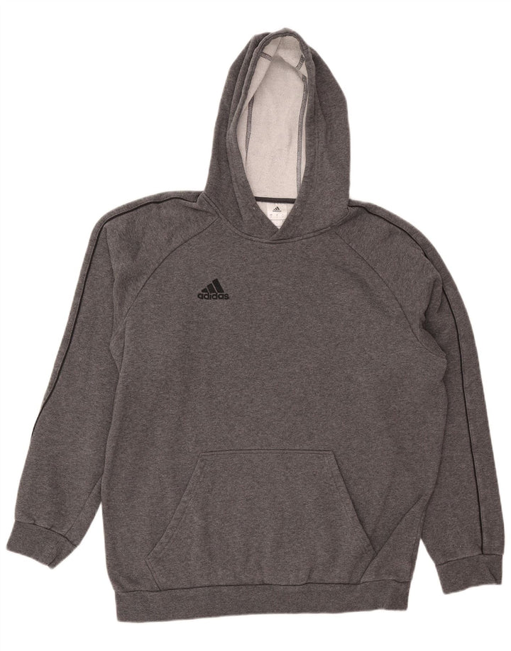 ADIDAS Herren Kapuzenpullover, groß, graue Baumwolle
