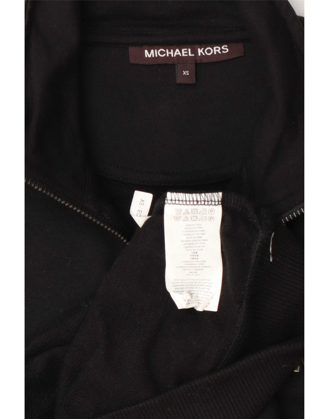 Michael Kors Herren Trainingsanzug Top Jacke XS Schwarz Baumwolle