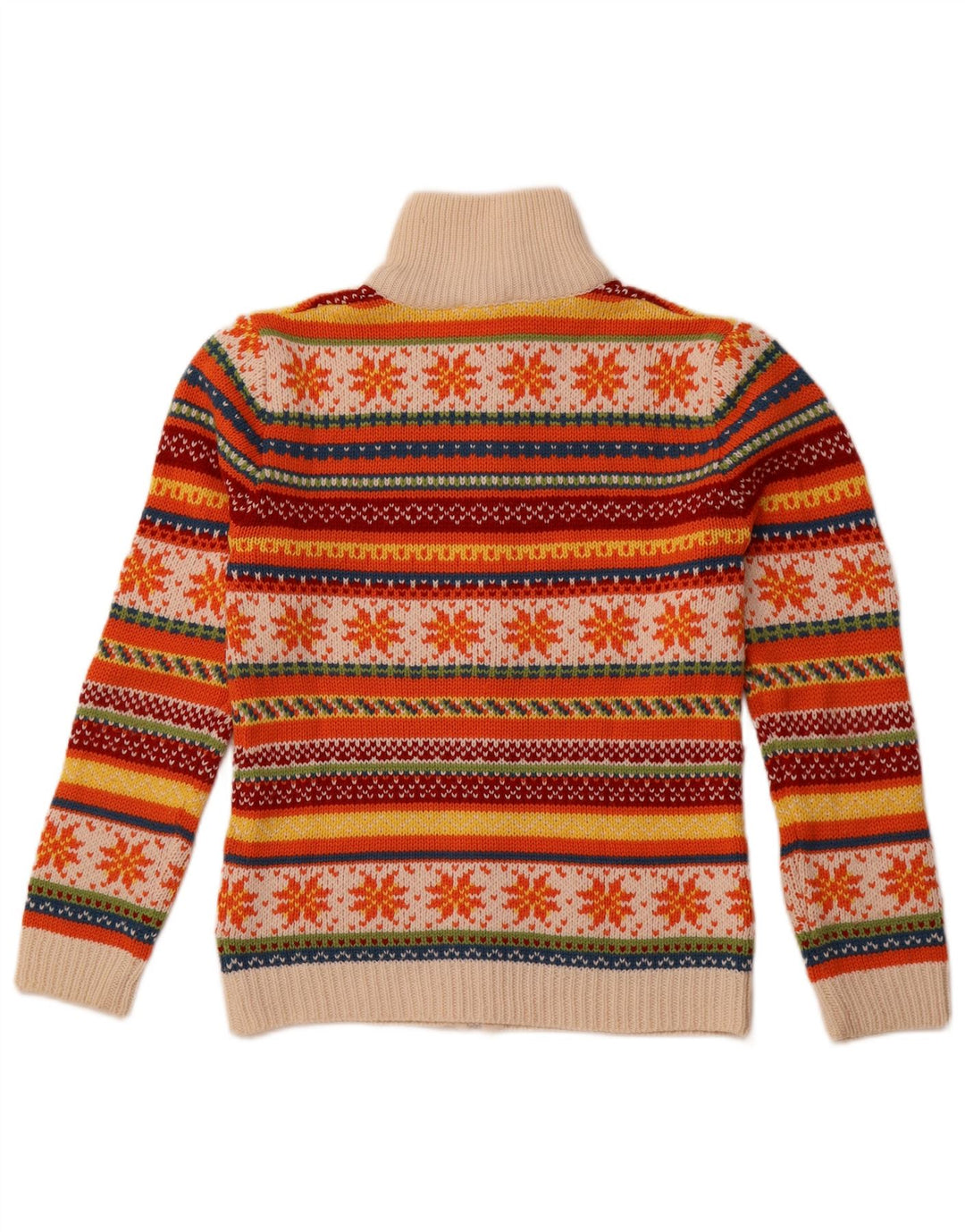 TCM Damen-Cardigan-Pullover UK 10/12 Medium Mehrfarbige Fair-Isle-Wolle
